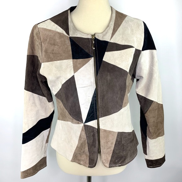 Karen Arnold Jackets & Blazers - Karen Arnold Suede Patchwork Jacket Large